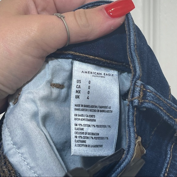 💙🆕American eagle blue Jean shorts size 0 - Picture 4 of 4